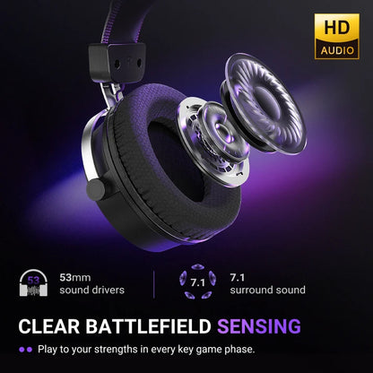 Audífonos Gamer FIFINE AmpliGame H19 RGB Con Cable