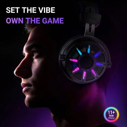 Audífonos Gamer FIFINE AmpliGame H19 RGB Con Cable