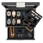 Joyero para hombre Organizador de reloj y accesorios. Con cajón y bandeja de almacenamiento