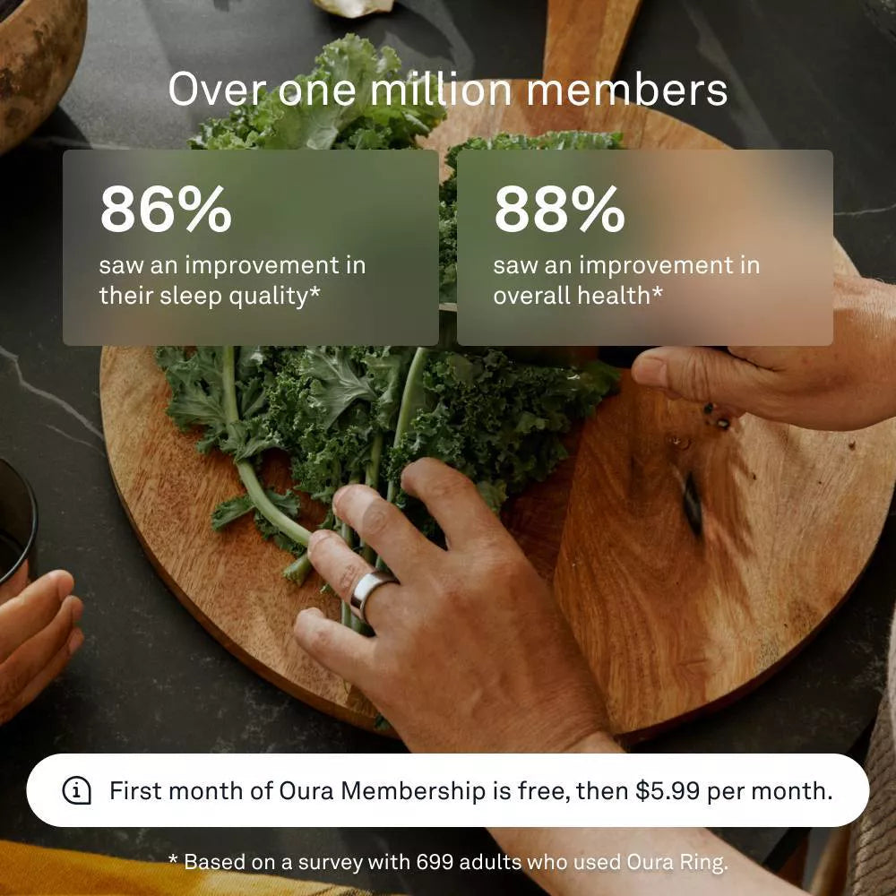 Oura Ring 4 - Plata Talla 9 Anillo inteligente (USADO)