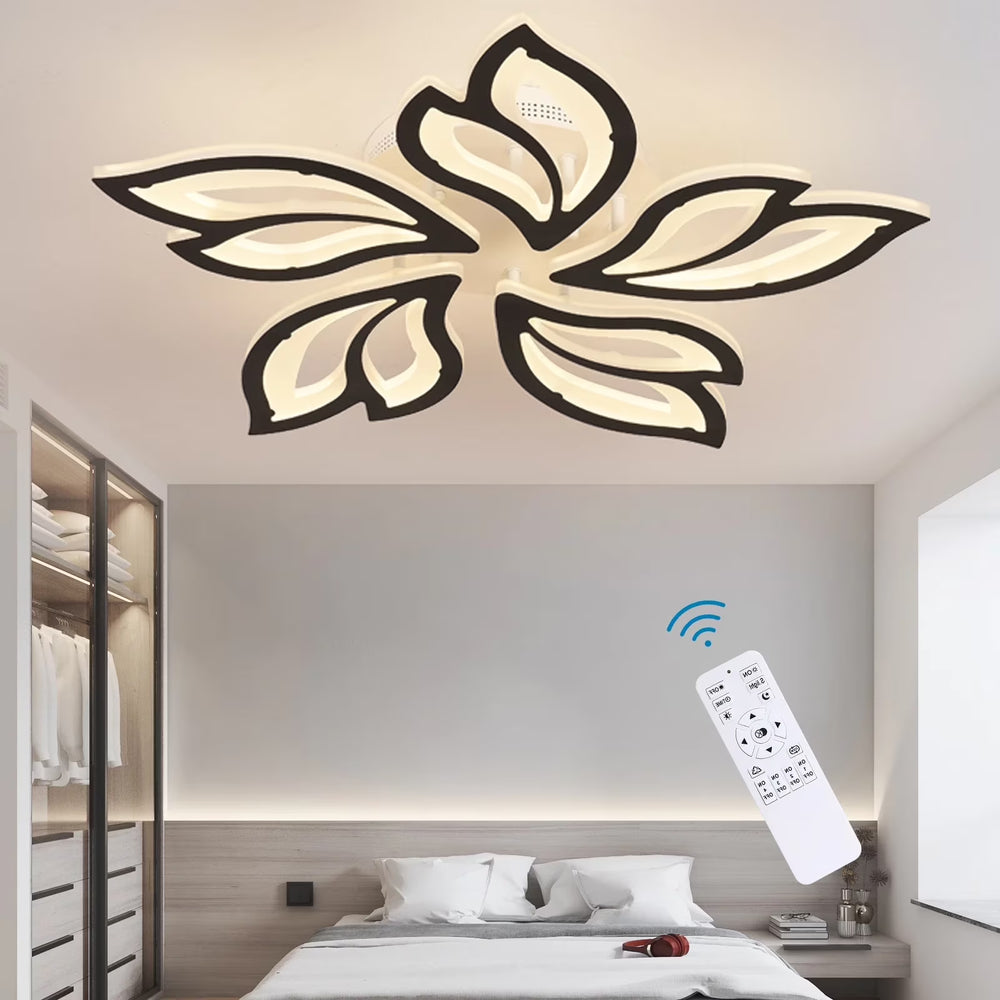 Lámpara de techo LED Garwarm, 60 W, regulable, color negro.