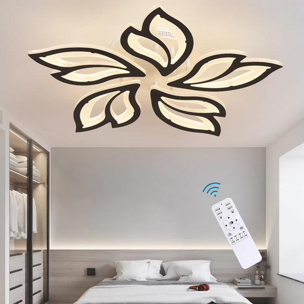 Lámpara de techo LED Garwarm, 60 W, regulable, color negro.