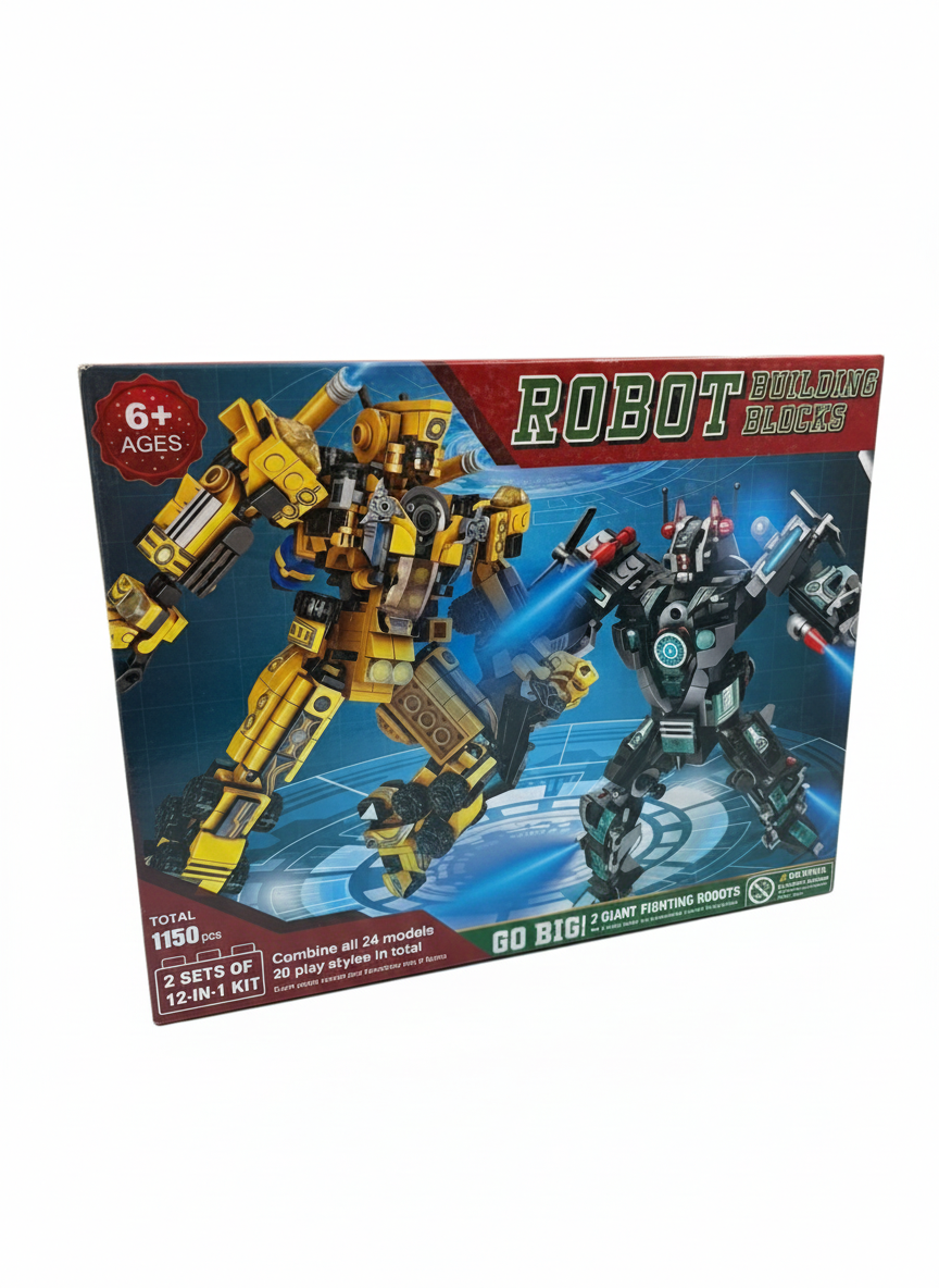 Bloques de construcción de 2 robots gigantes de combate 1150 pcs