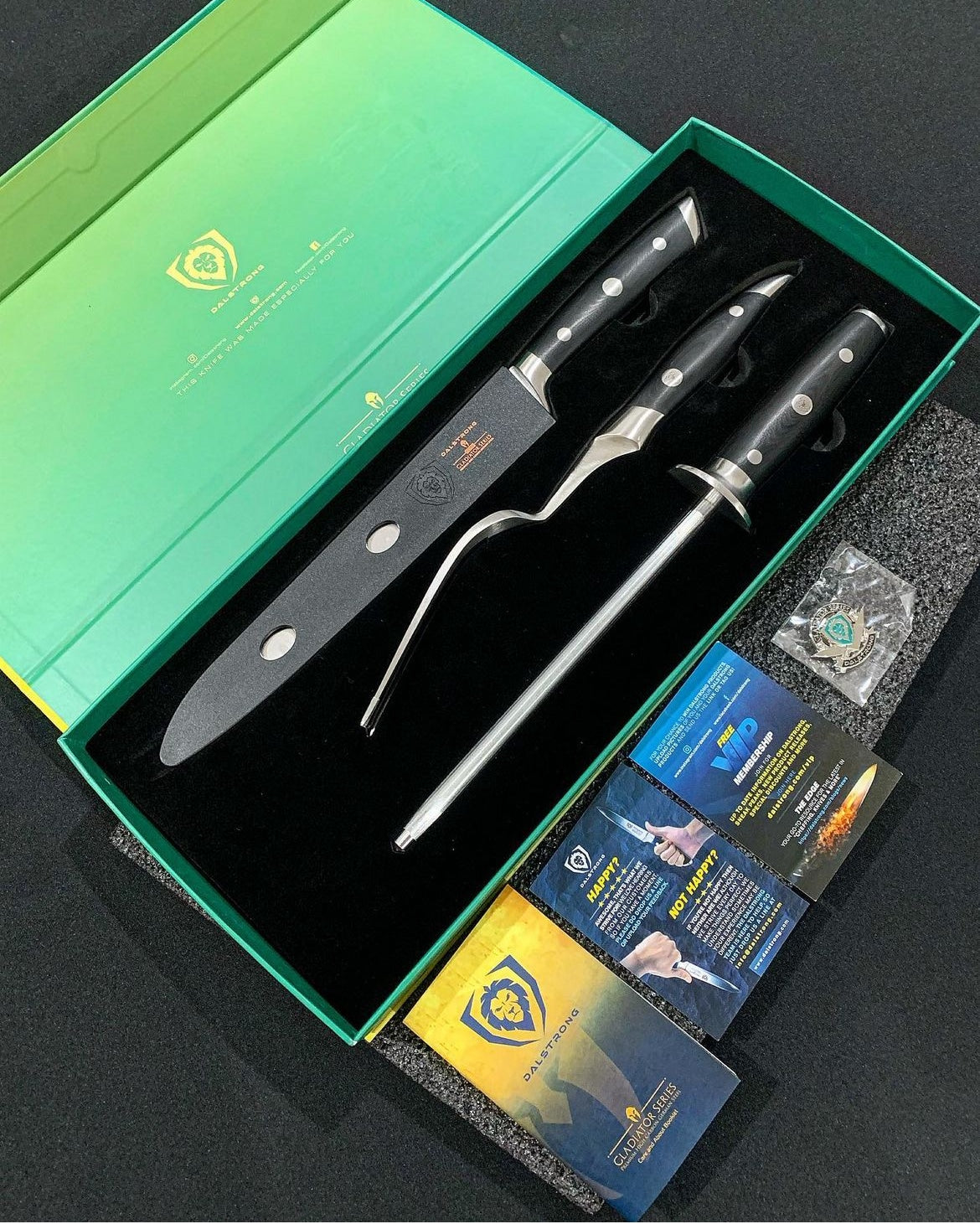 Juego de cuchillo y tenedor para trinchar carnes, Serie Gladiator.