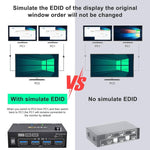 KVM Switch Dual Monitor 4K60Hz USB3.0 Conmutador