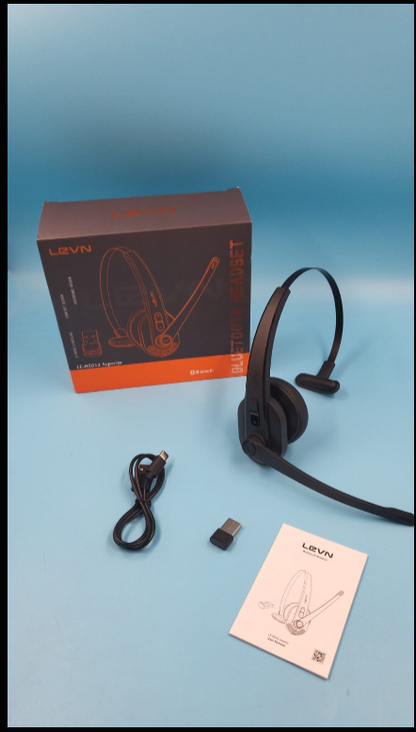 Auriculares inalámbricos con micrófono para el trabajo, LEVN , LE-HS011 Superior