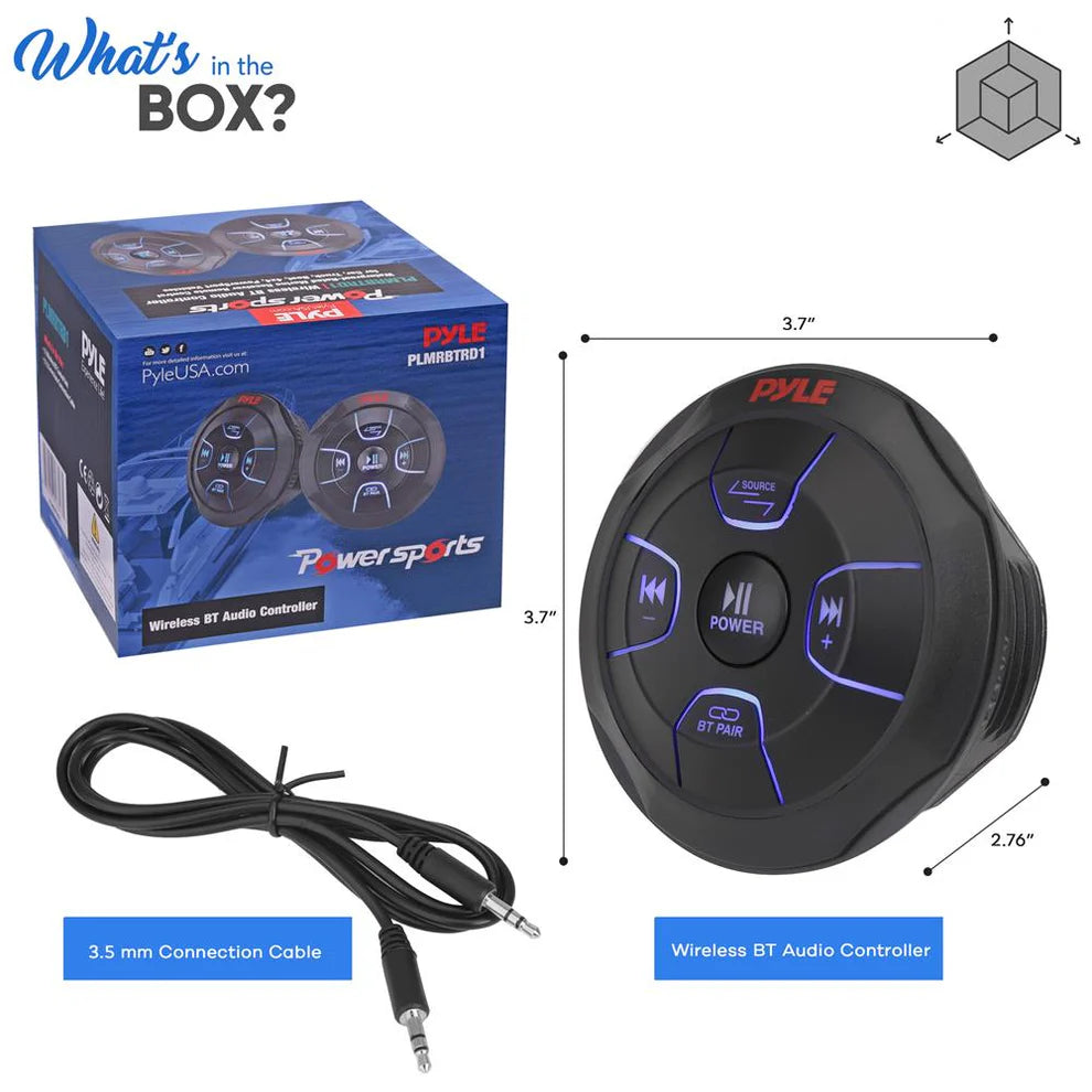 Controlador de audio Bluetooth inalámbrico, USB, AUX, Pyle.