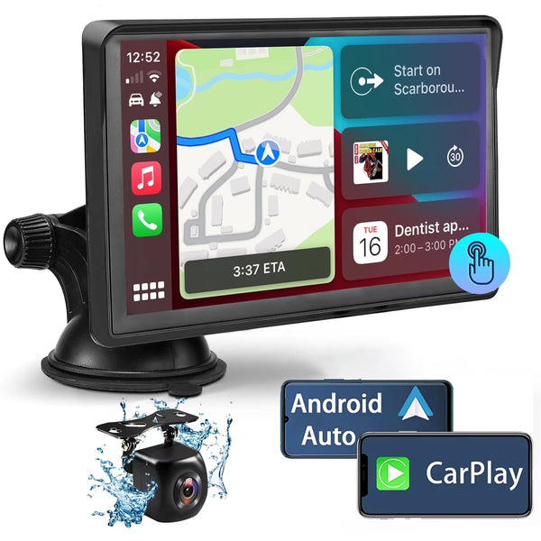 Autoestéreo 7" CarPlay Android Auto Cámara Reversa