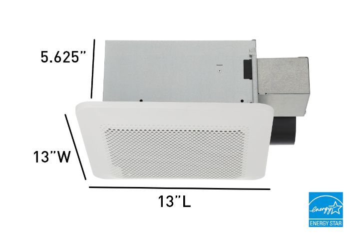 Extractor de aire para baño Panasonic, Pick-A-Flow, sensor de humedad.