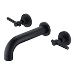 Grifo y llaves para bañera SUMERAIN, negro mate, montaje en pared.
