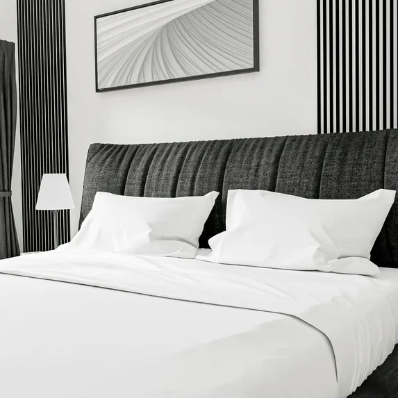 Juego de sábanas Salt Earth Queen de 4 piezas, 100 % algodón.