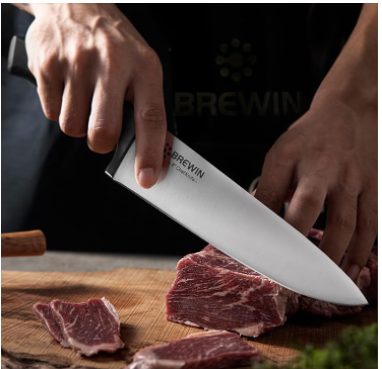 Brewin Cuchillo De Chef Japonés De 8 Pulgadas Con Afilador