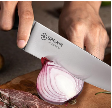 Brewin Cuchillo De Chef Japonés De 8 Pulgadas Con Afilador