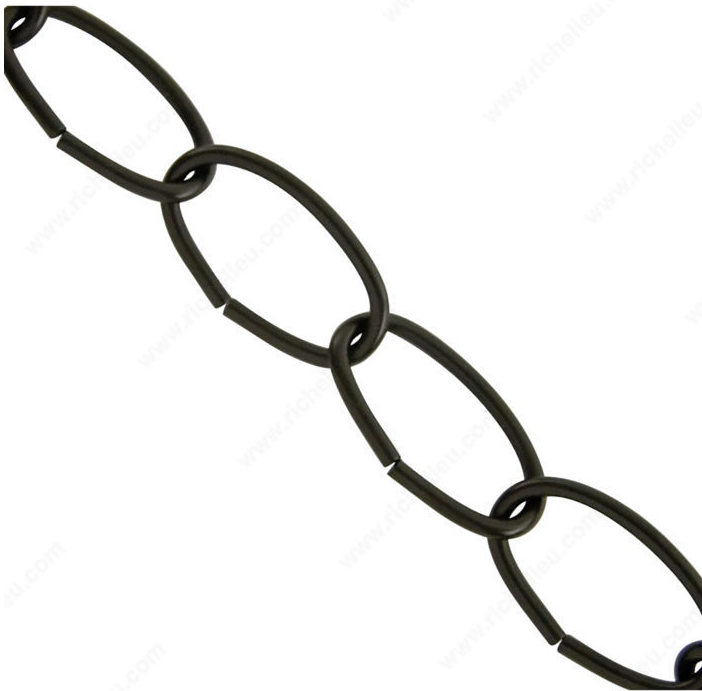 Cadena 15.2m decorativa ovalada abierta negra KingChain 536521