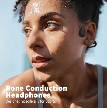 Auriculares Conducción Ósea Bluetooth Open Ear negro
