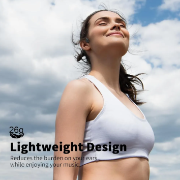 Auriculares Conducción Ósea Bluetooth Open Ear negro