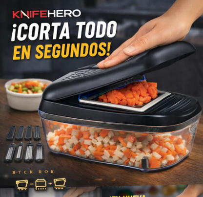 Picador Verduras KnifeHero 6 En 1 Acero Inoxidable