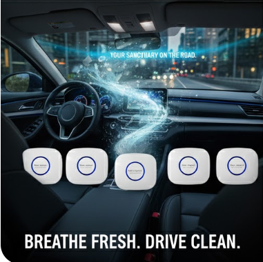 Purificador Aire Auto y Hogar Portátil Blanco