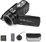 Cámara de video digital 2.7K, 48 MP, zoom digital 16X, panel táctil.