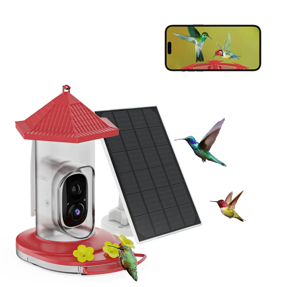 Comedero inteligente para colibríes, con cámara, (USADO).