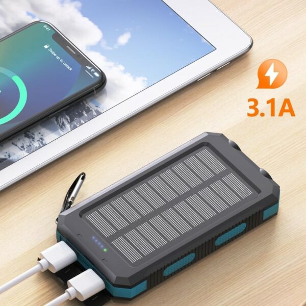 Bateria portatil solar 36800 mAh IP65 (USADO)