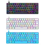 Teclado mecánico con cable ZIYOU LANG T60 de 62 teclas.
