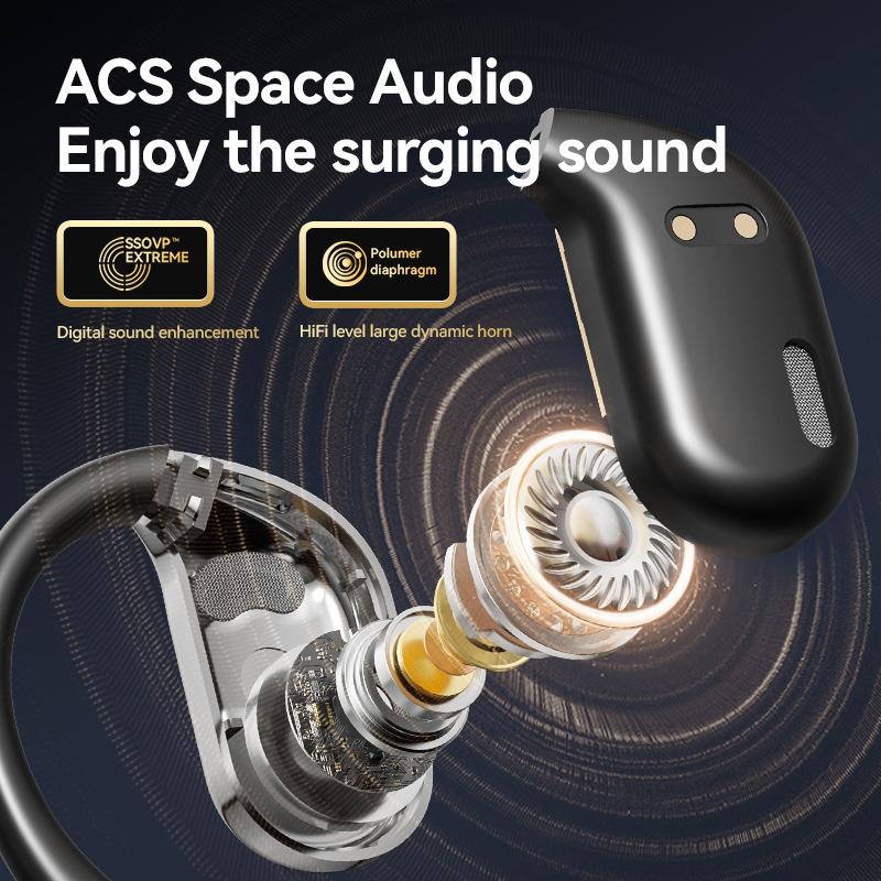 Auriculares inalámbricos Bluetooth M75 con pantalla digital.