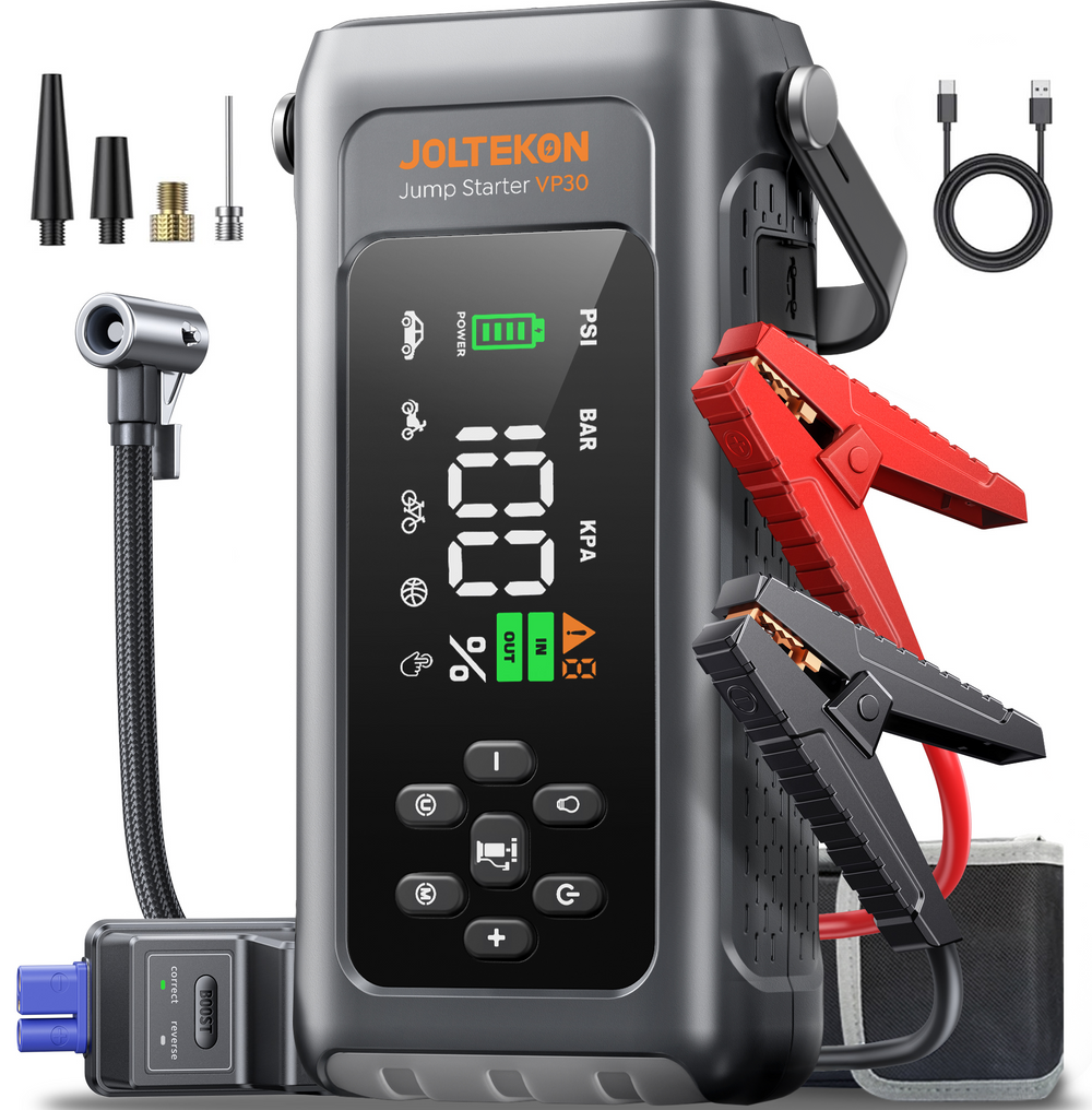 Arrancador Portátil Joltekon VP30 8 en 1 con Inflador 150