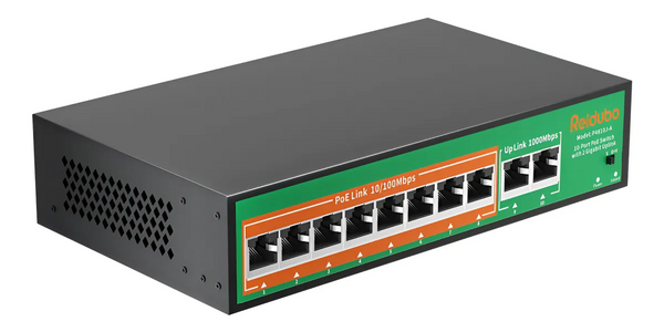 Conmutador Poe 8 Puertos, Ethernet 100mbps, Gigabit 120w, REIDUO