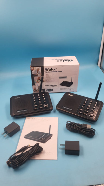 Wuloo Intercomunicadores inalámbricos para el hogar 2 PACK