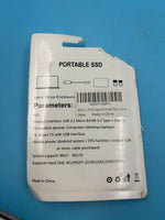 Disco duro portátil 1 TB con puerto USB 3.0 tipo C, (USADO)