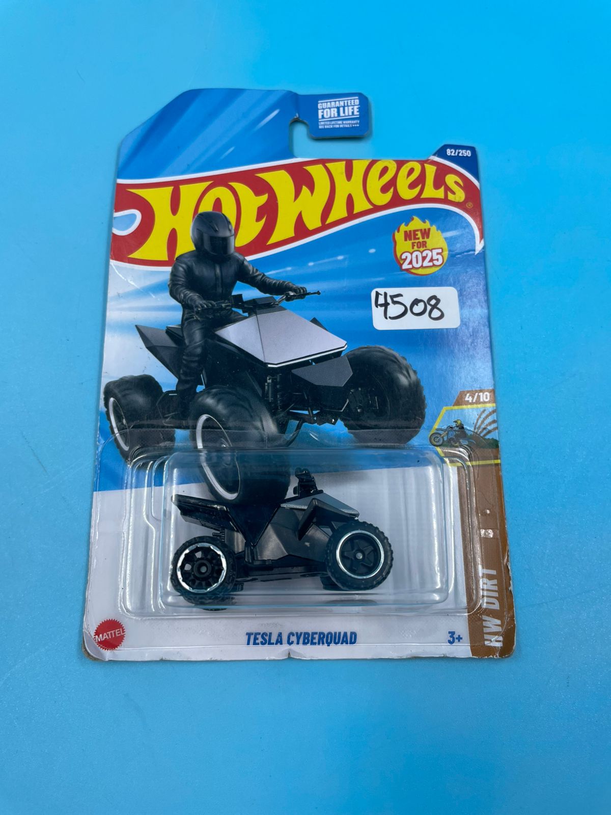 Hot Wheels Tesla Cyberquad, HW Dirt 4/10 [negro/plata] 82/250.