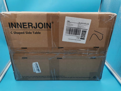 Mesa Lateral En C Innerjoin Para Sofá Blanca Industrial