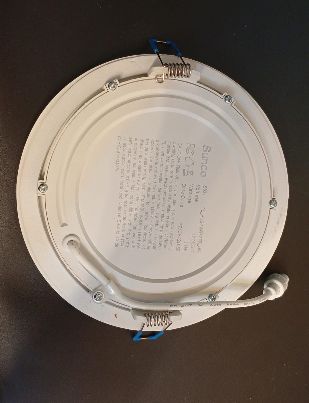 Paquete de 24 luces LED, empotrables de 6", ultradelgadas, Sunco.