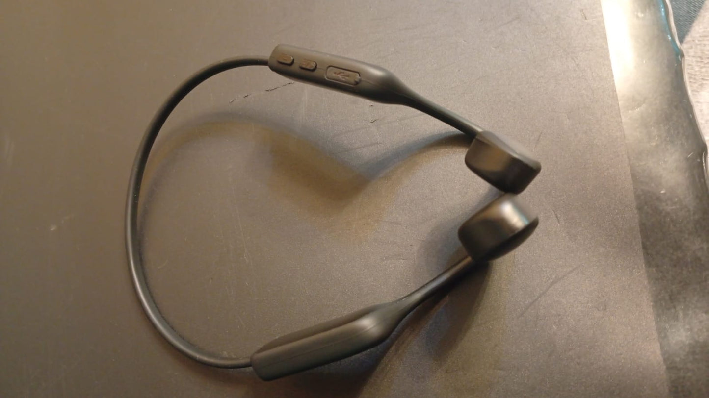 Auriculares de conducción ósea, Bluetooth, IPX6 imperm. (USADO).