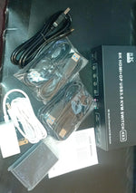 Conmutador, 2 HDMI USB3.0 KVM, Triple Monitor, Switch/micrófono.