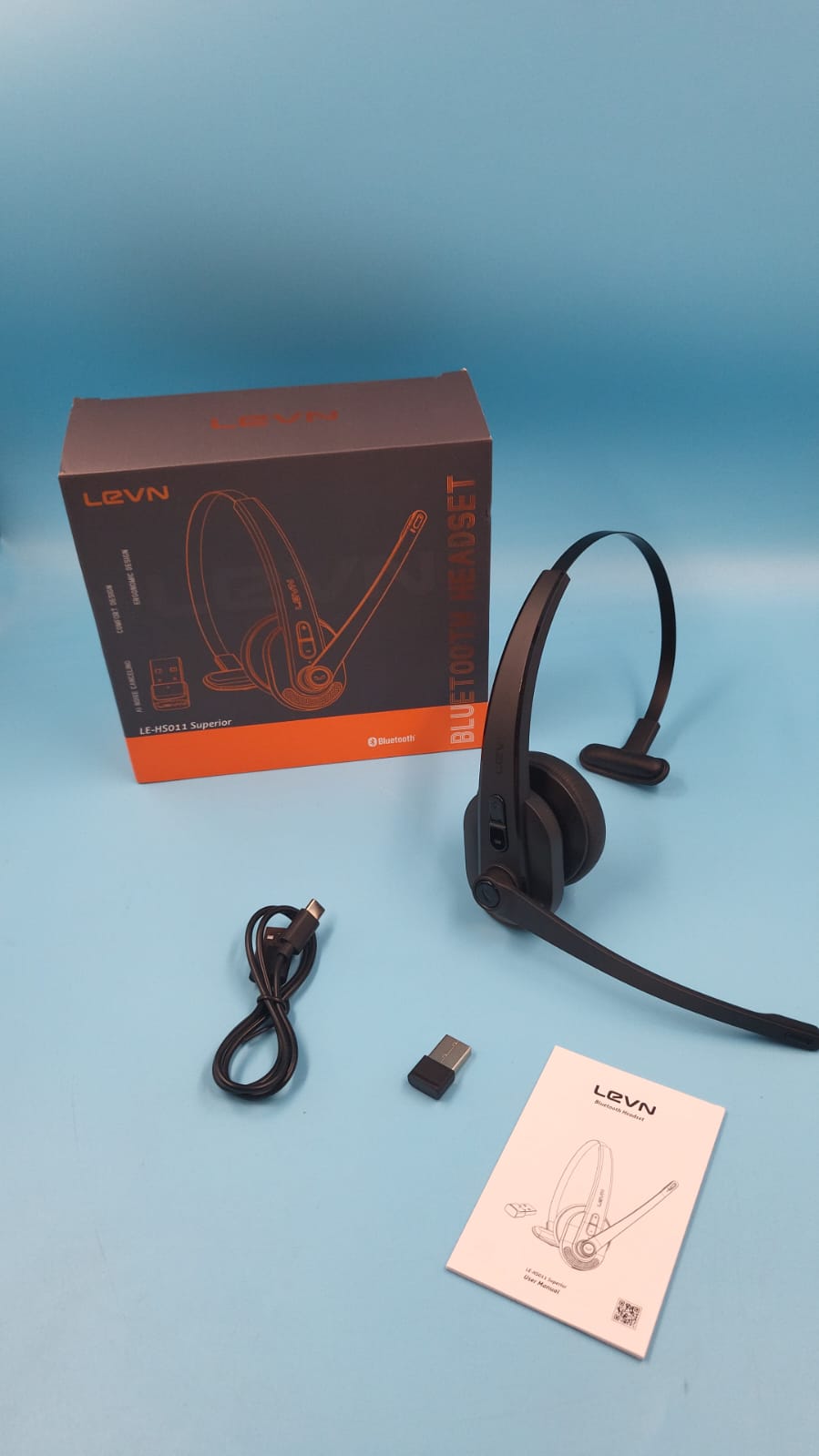 Auriculares inalámbricos con micrófono para el trabajo, LEVN , LE-HS011 Superior