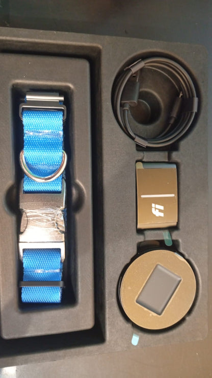 Collar inteligente para perros con GPS-AI, FI Series 3+, Talla L, Azul.