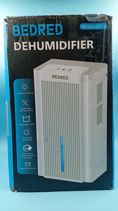 Deshumidificador de 95 onzas para el hogar, Bedred CT11, con luz.