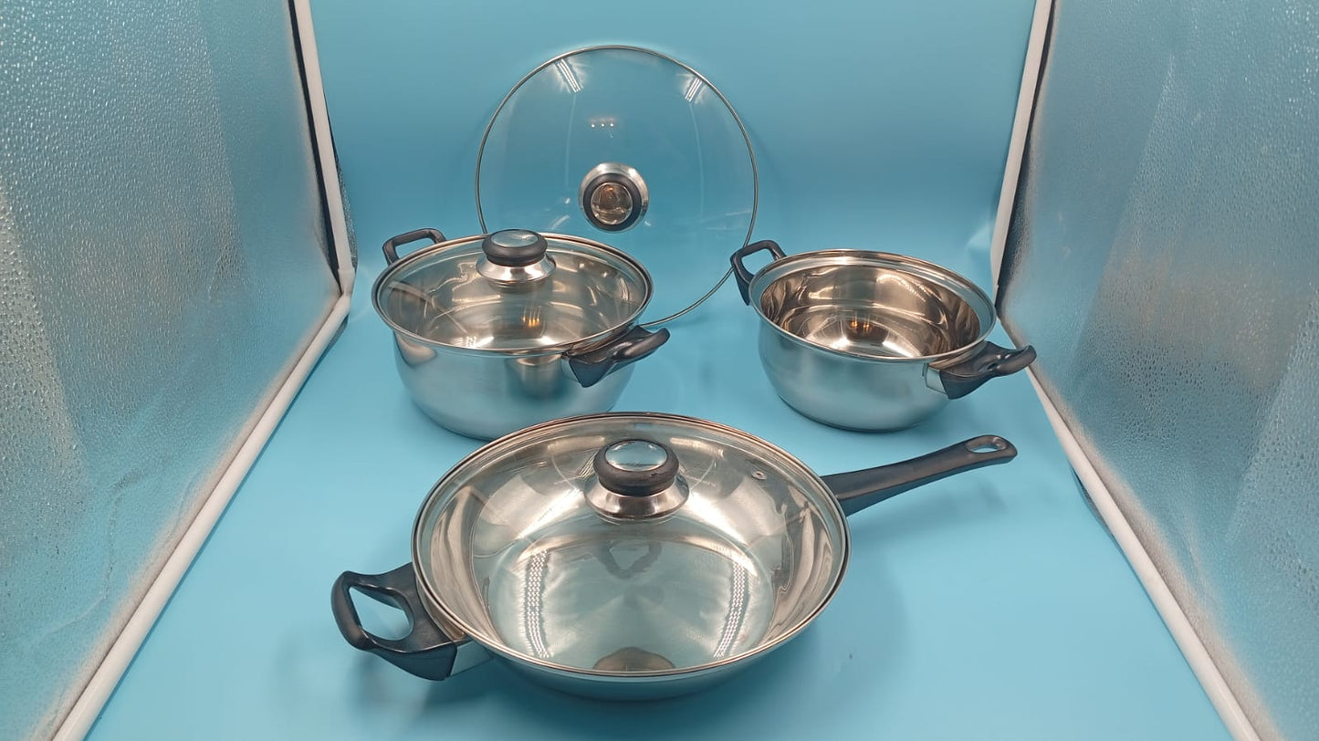 Bateria De Cocina, Kitchenes La Original, Acero Inox. (INCOMPLETA).