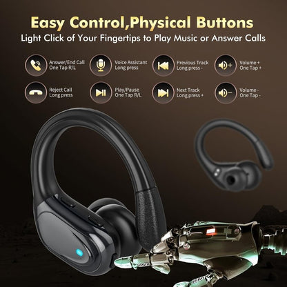 Auriculares inalámbricos Bcaikair BX17, Sports Bluetooth.(NEGRO)
