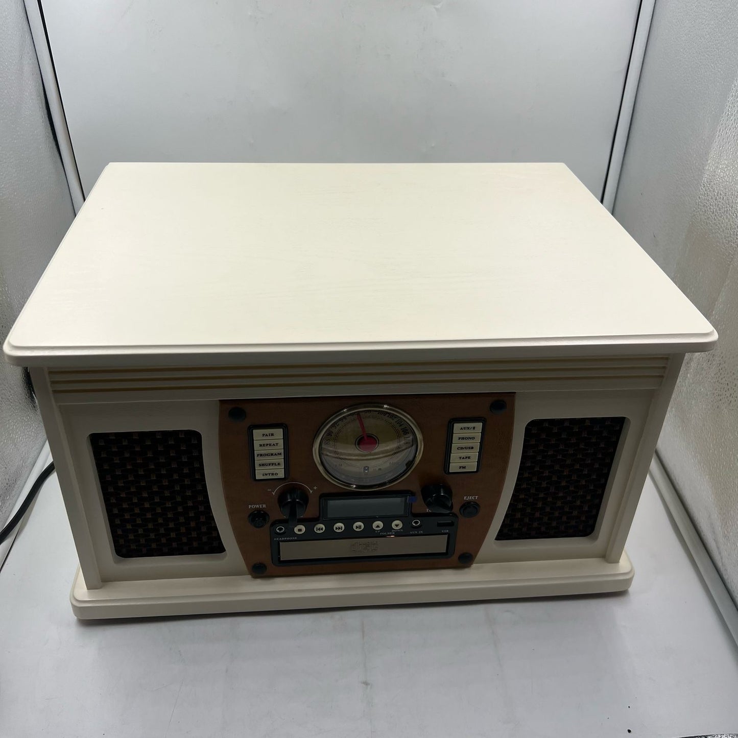 Victrola Reproductor de Discos Bluetooth clásico 8 en 1 (USADO)