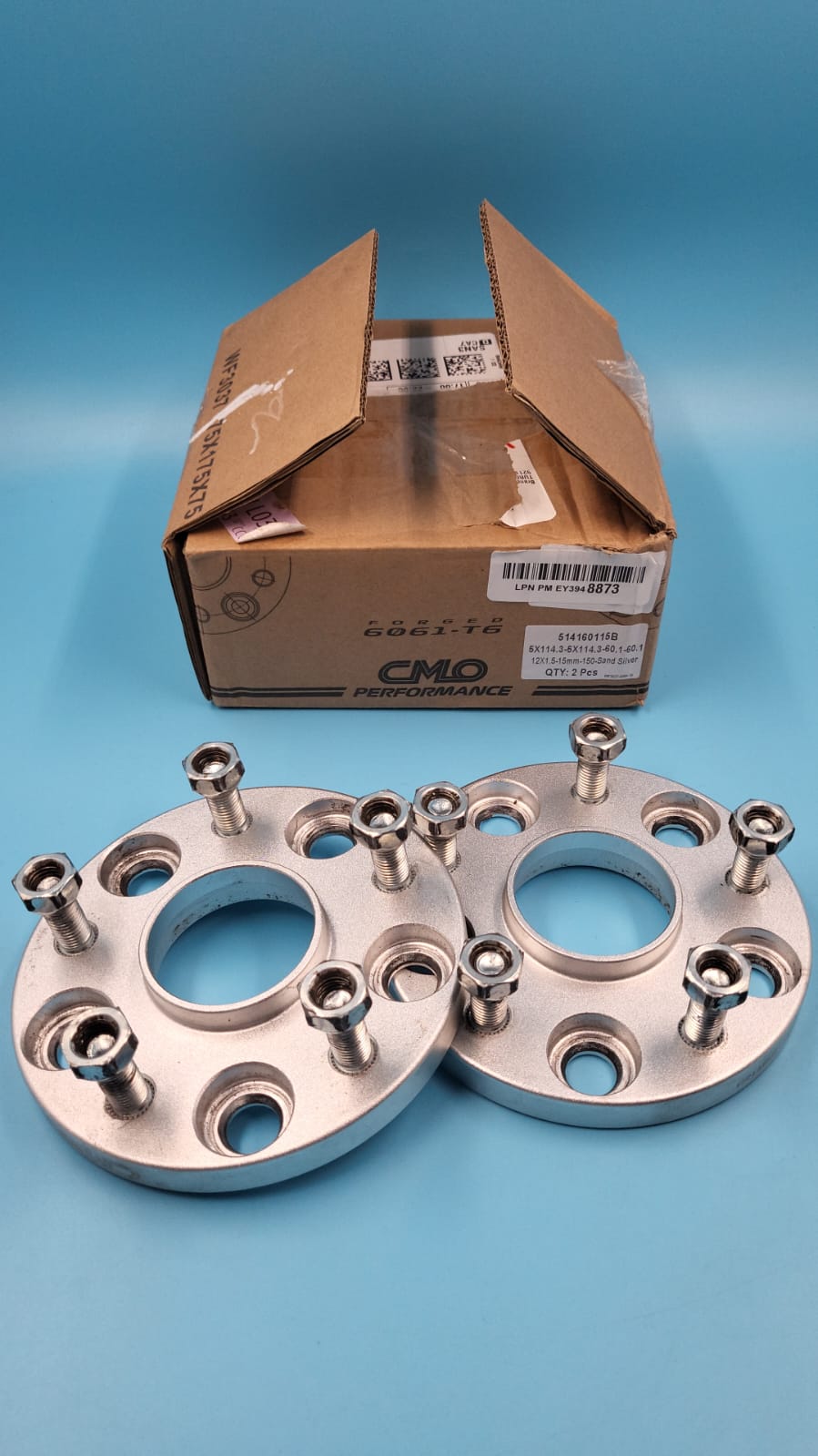 2pcs Rueda espaciadores, 15 mm de espesor  5 x 114,3 12,7 x 11,4 cm USADO