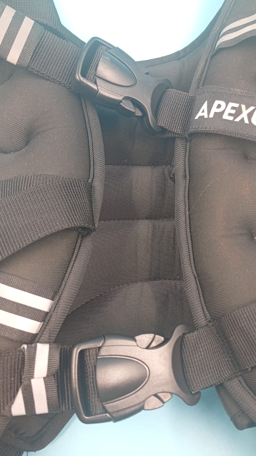 Chaleco con peso APEXUP, 6.9 KG, rayas reflectantes, (USADO).