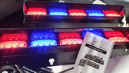 Luces estroboscópicas Xridonsen, de emergencia rojo y azul, con control.
