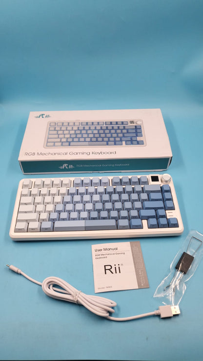 Rii RK805 Teclado Mecánico RGB TFT Bluetooth 2.4G