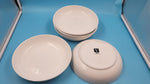 Platos de porcelana fina 32 Oz 5 pza Pasta Sopa Blanco