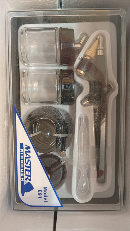 Aerógrafo Master Airbrush Kit 3 Pistolas Compresor y Pintura