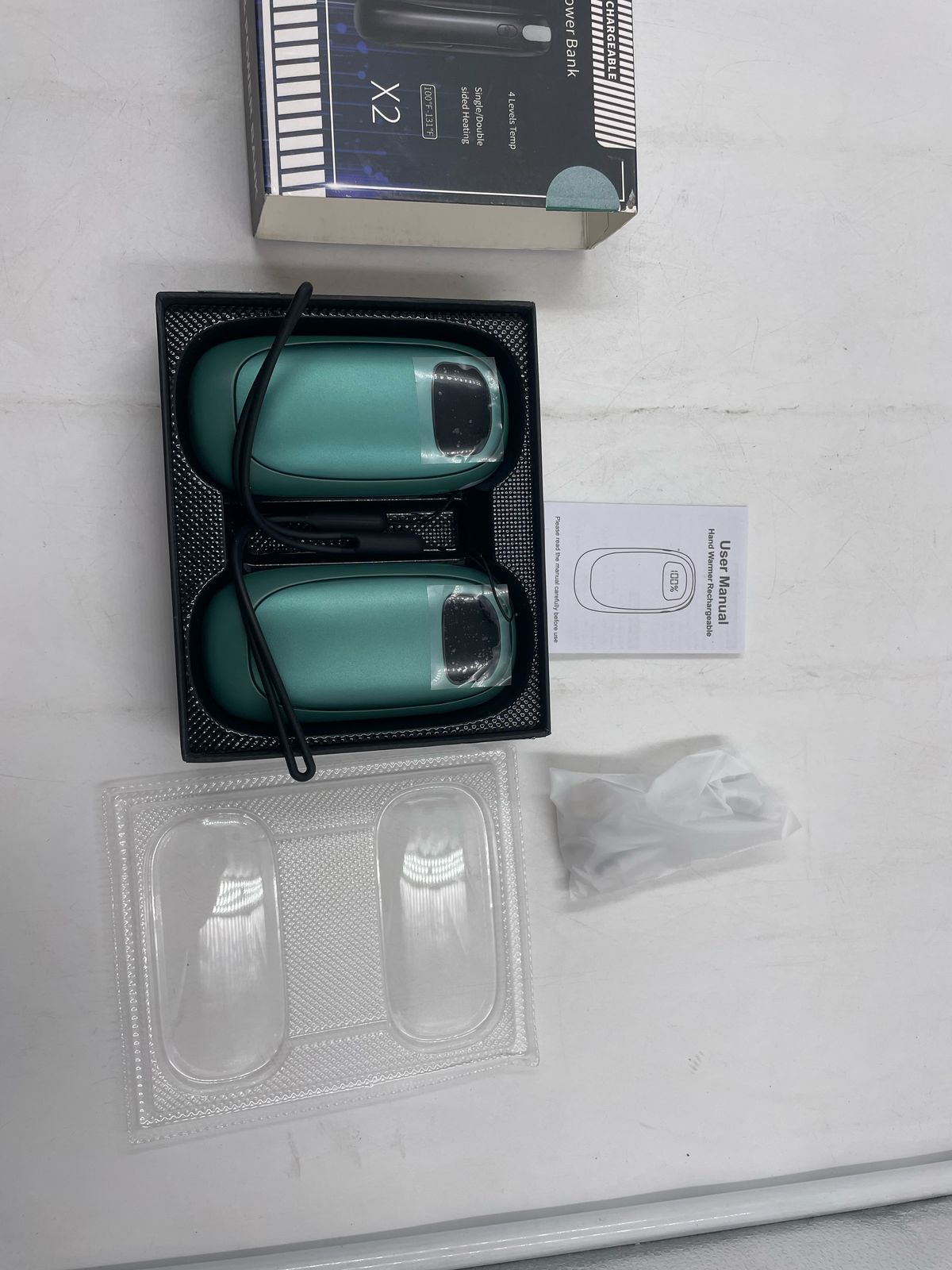Calentadores de manos recargables, paquete de 2 calentadores de manos eléctricos.