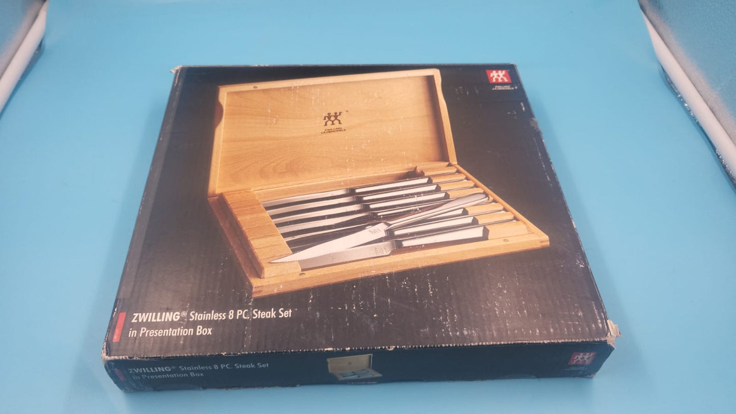 Juego de cuchillos para carne Henckels de acero inoxidable de 8 piezas